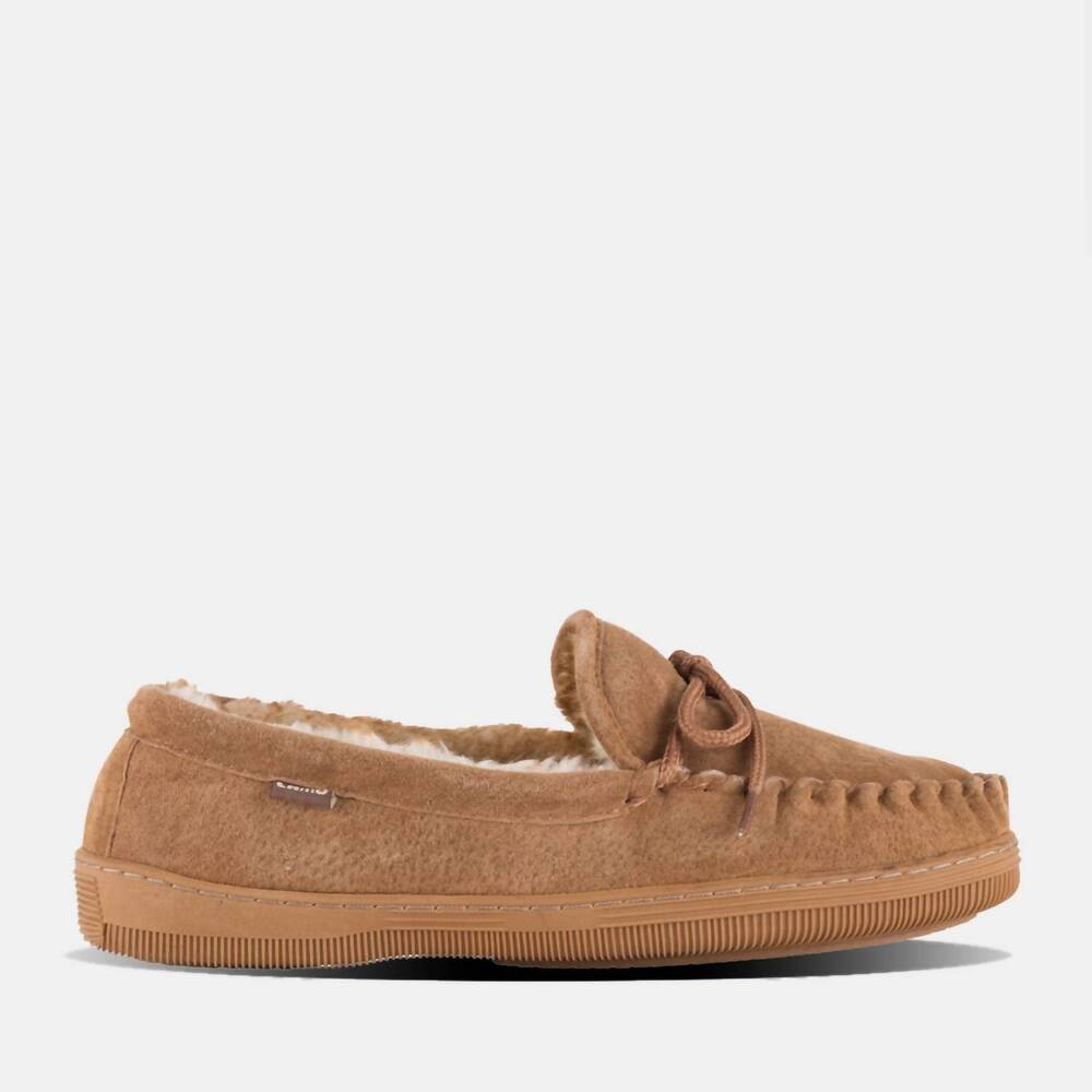 NEW LAMO men's moccasin slipper in chestnut